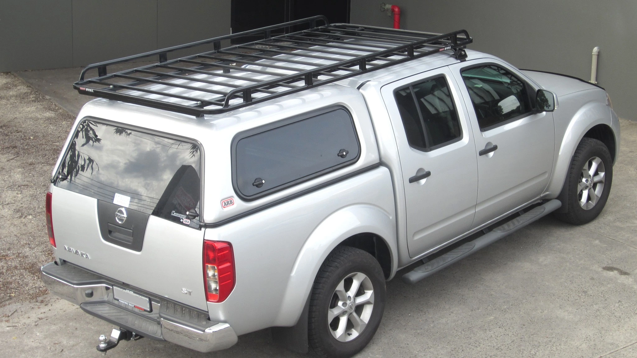 Full Length Steel Roof Rack on D40 Nissan Navara - Tradesman Roof Racks Australia